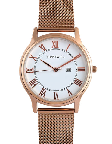 TWM011C Rose Gold White Rose Gold