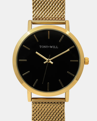 TWM000E Mesh Gold Black Gold