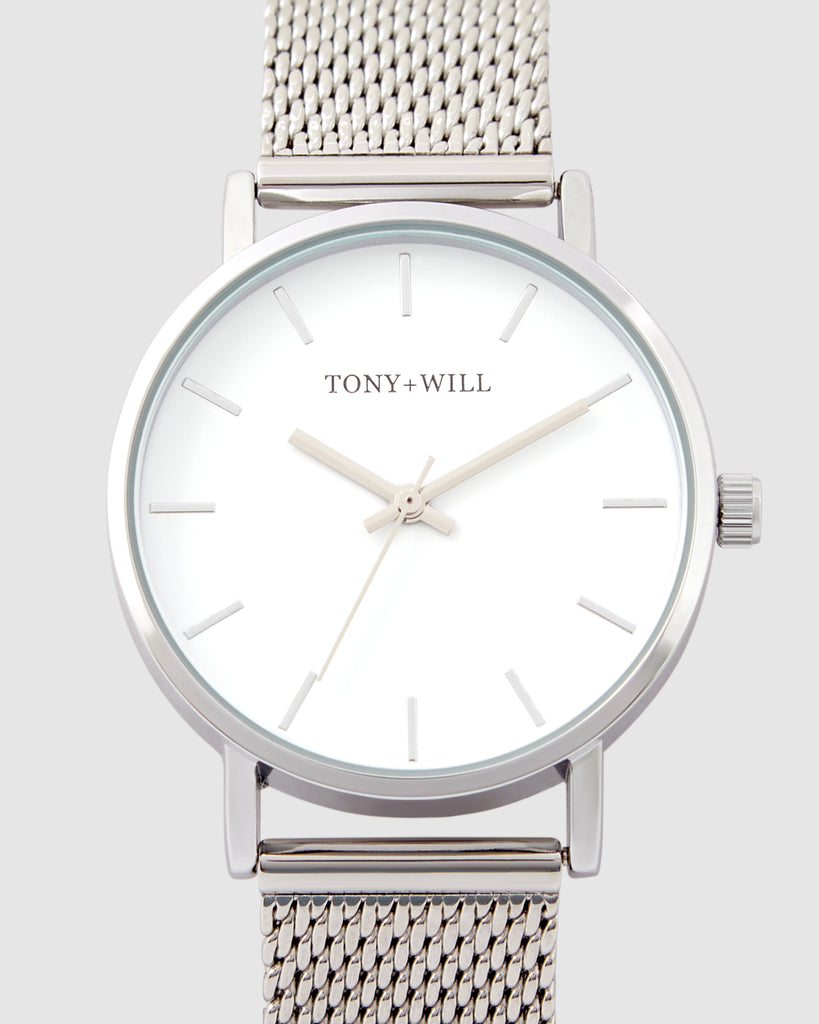 TWM004D (36mm Medium Size Face) Silver Mesh