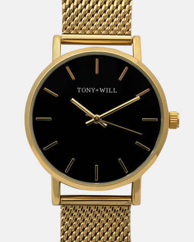 TWM004E Gold Black Mesh