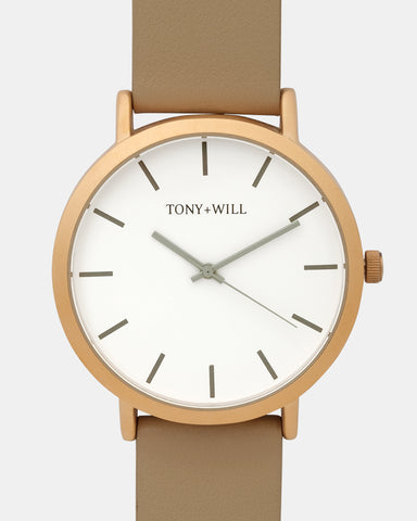 TWT000W Matt Rose Gold White Stone