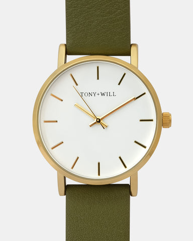 TWT004N (36MM Medium Face) Gold White Khaki